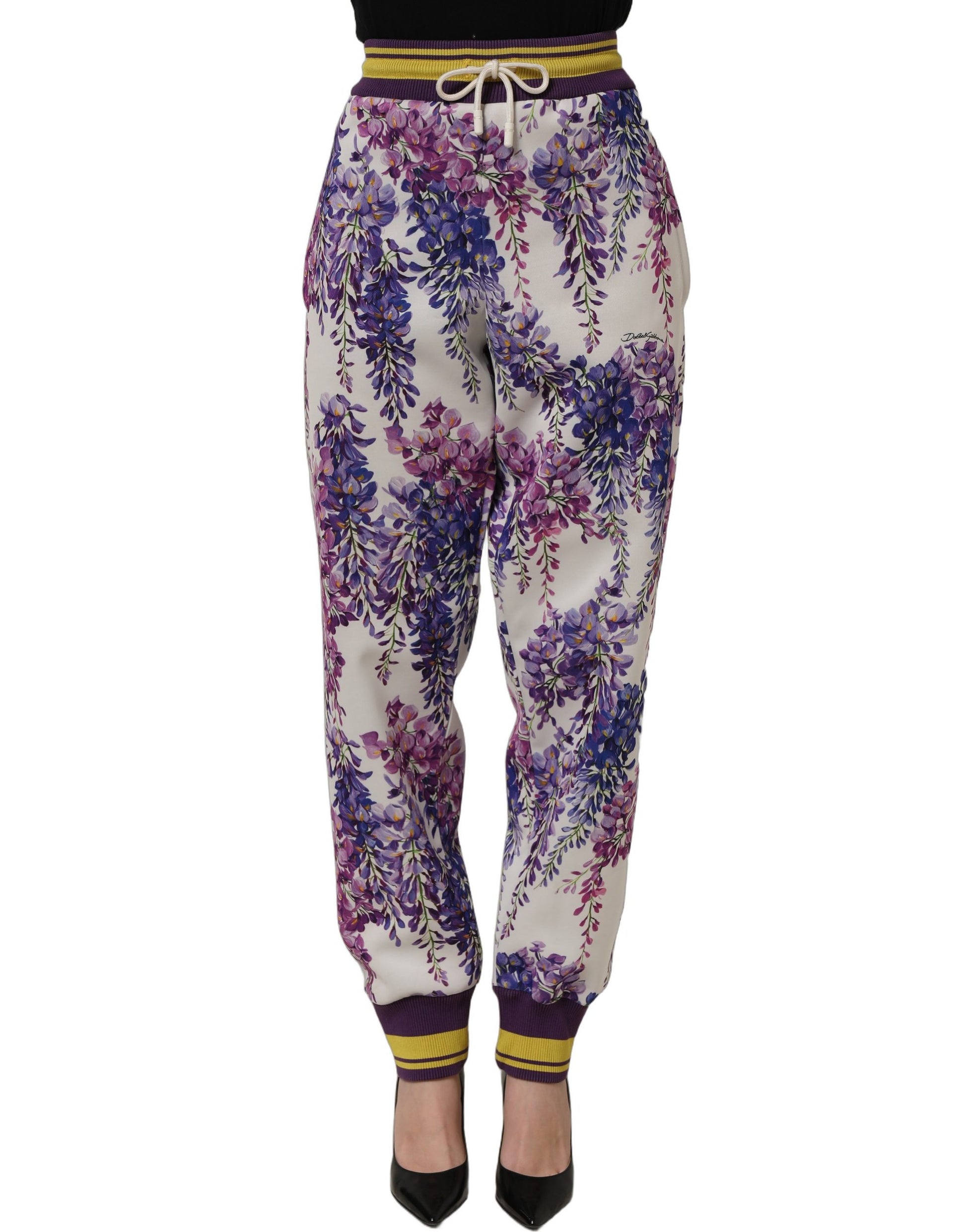 Multicolor Floral Mid Waist Jogger Pants