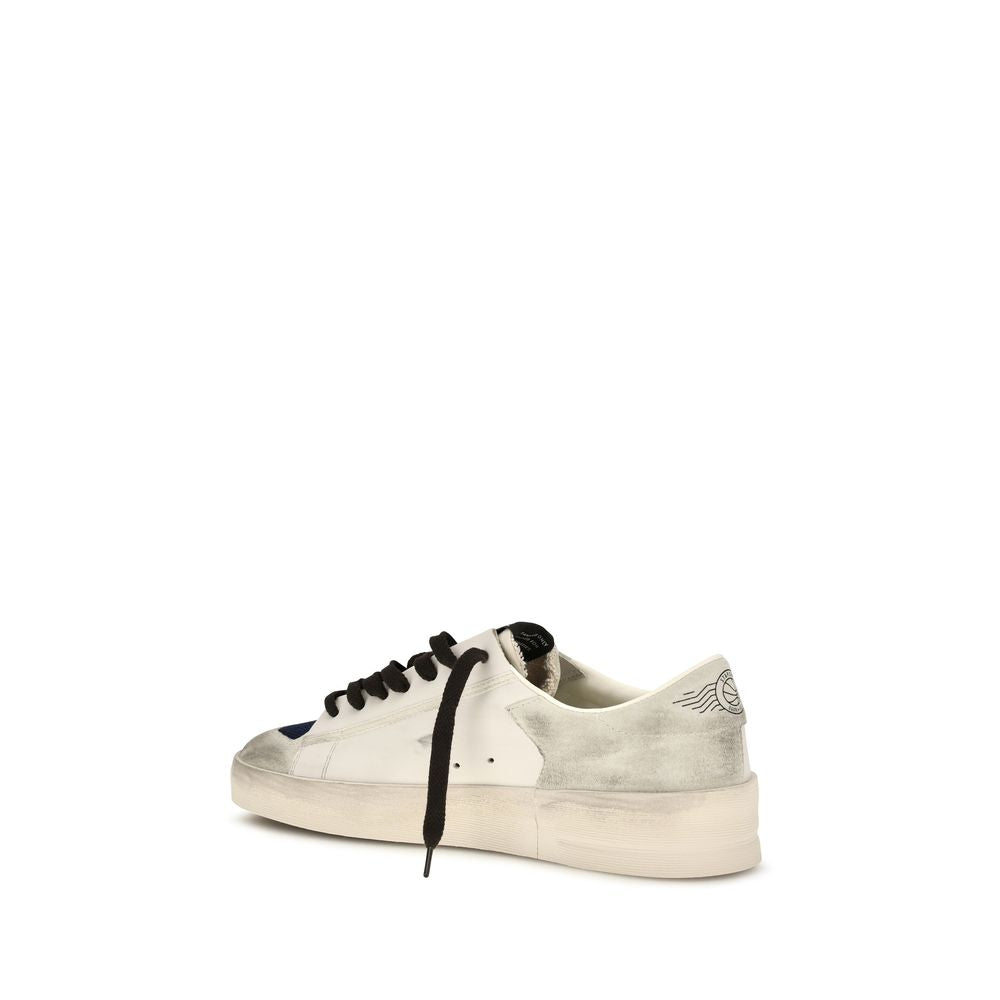 Gray Calf Leather Bos Taurus Low Top Sneakers