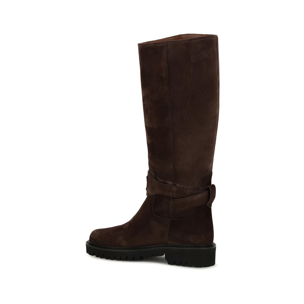 Brown Suede Leather Boots