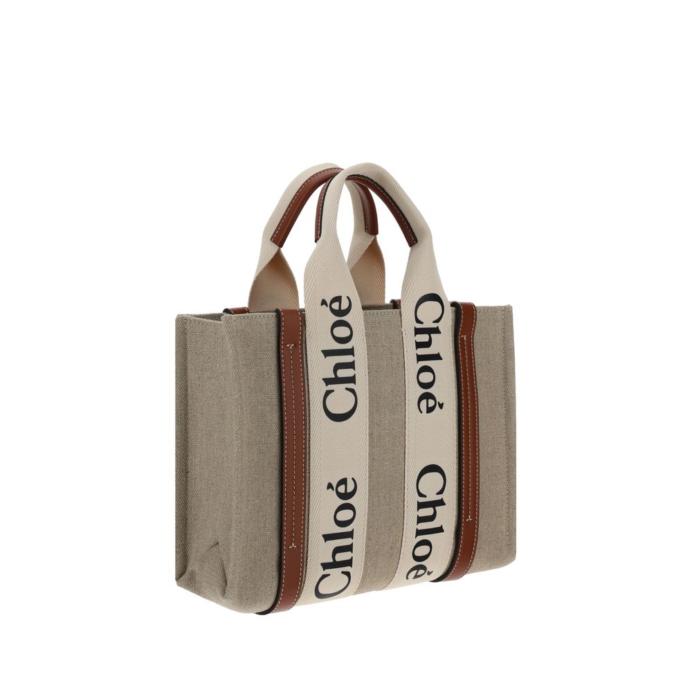 Brown Linen Handbag