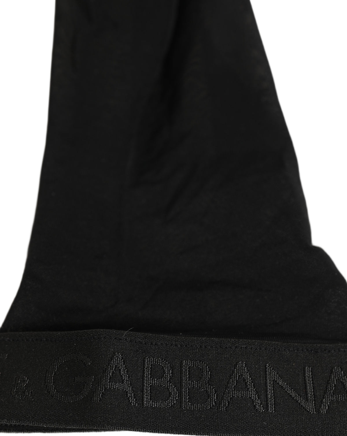 Black Nylon Logo Calf Long Women Accessory Socks