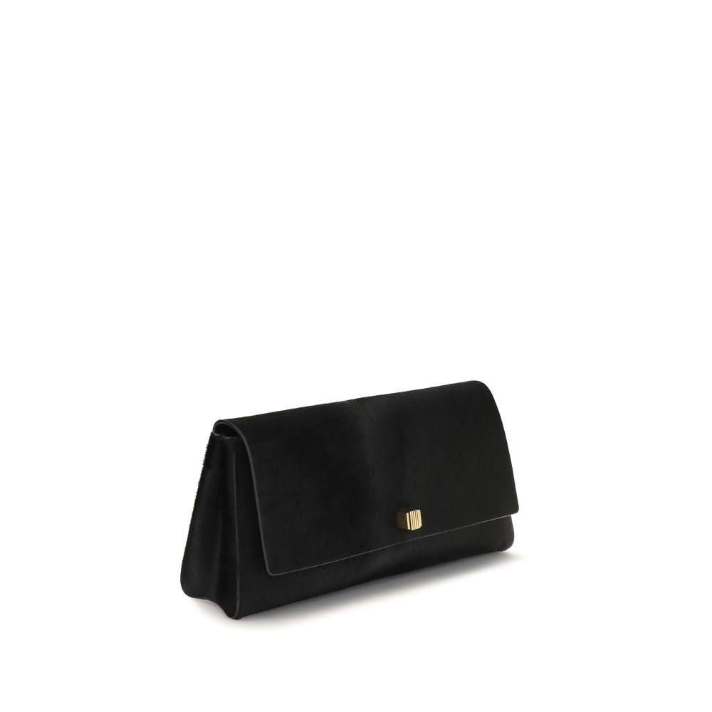 Black Calf Leather Bos Taurus Clutch Bag