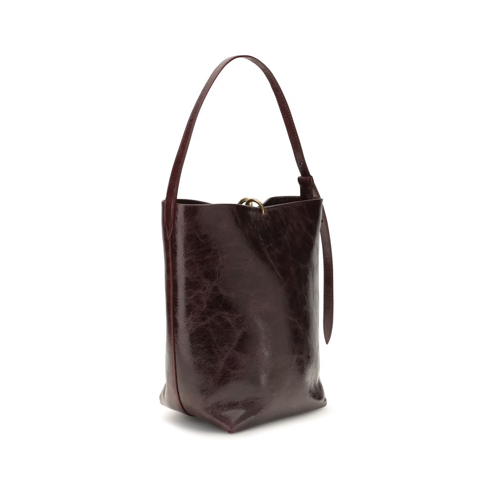Bordeaux Calf Leather Bos Taurus Shoulder Bag