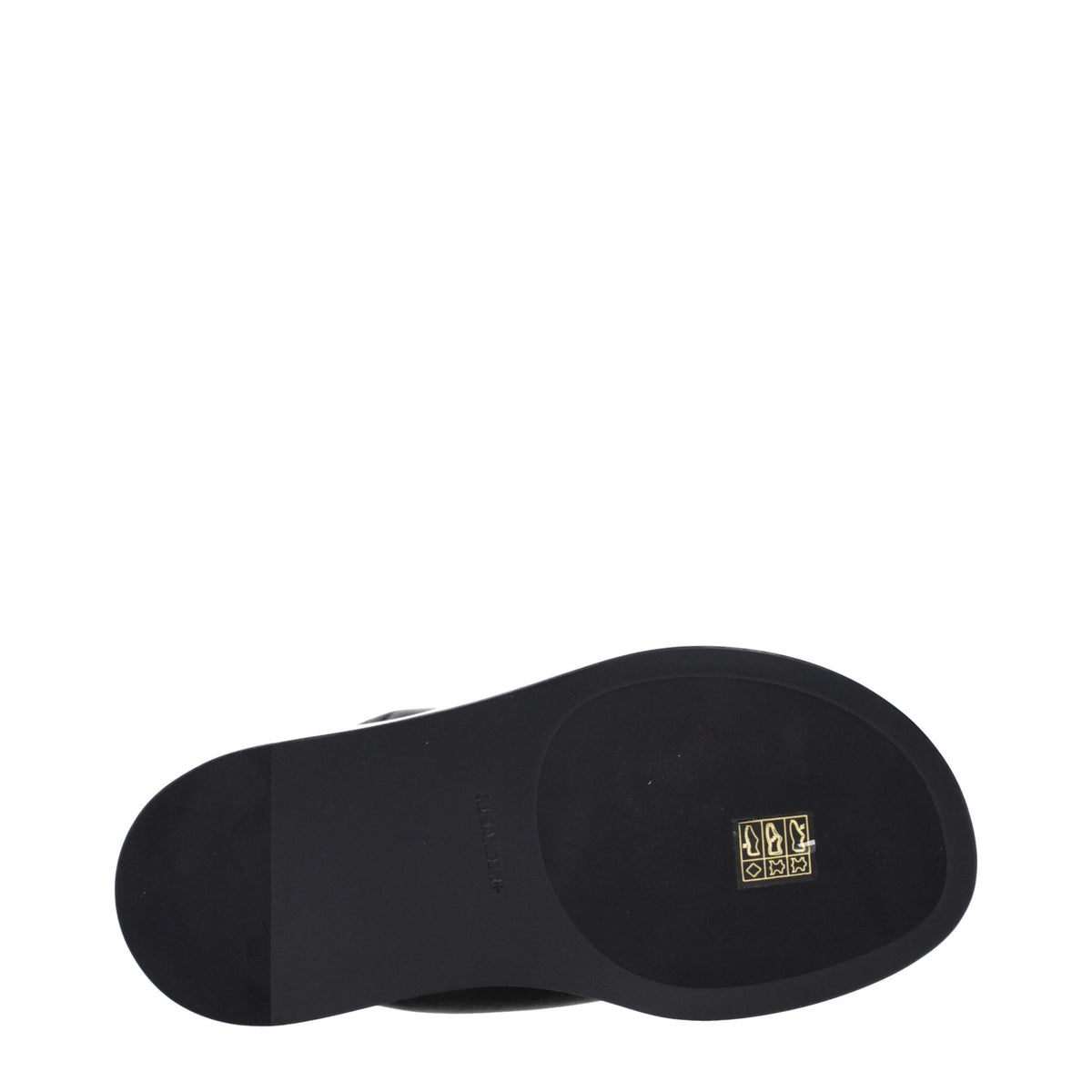 Black Leather Flip-Flop Sandals
