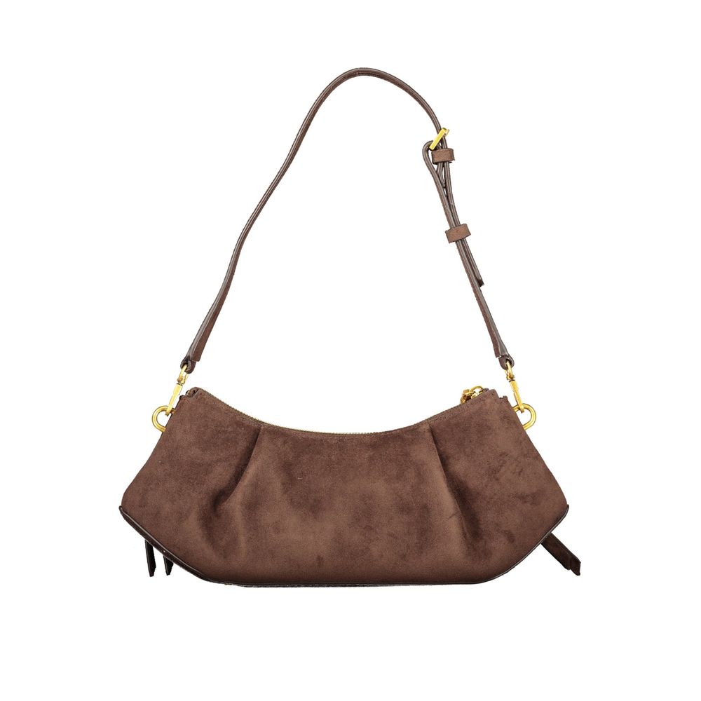 Brown Polyester Handbag