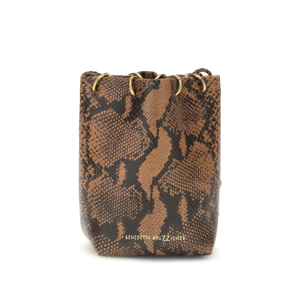 Brown Calf Leather Bos Taurus Backet Bag