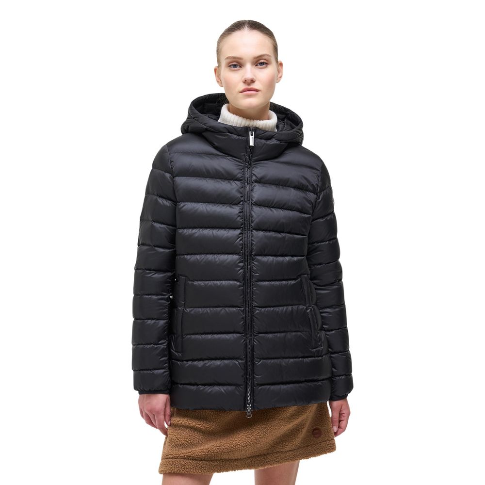 Black Polyamide Full-Length Jacket