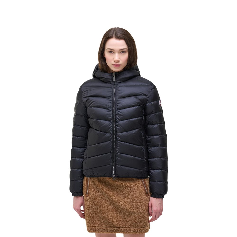 Black Polyamide Full-Length Jacket