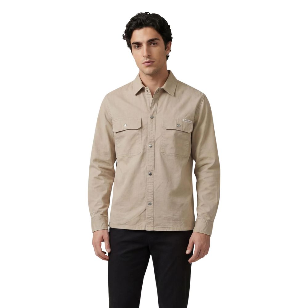 Beige Denim Shirt