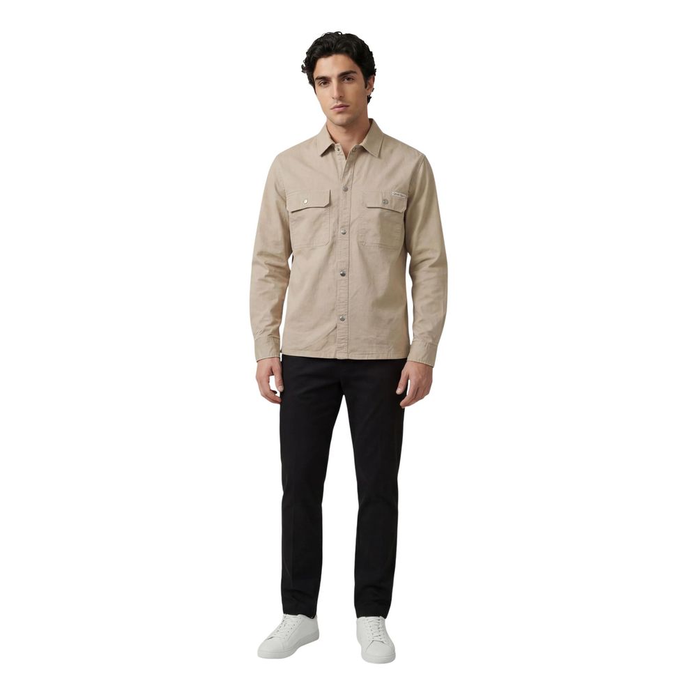 Beige Denim Shirt