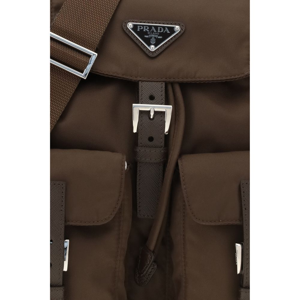Brown Nylon Backpack