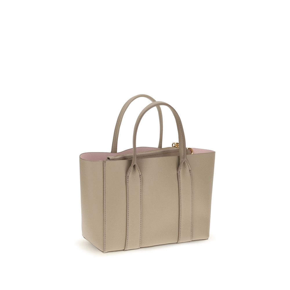 Beige Calf Leather Bos Taurus Shoulder Bag