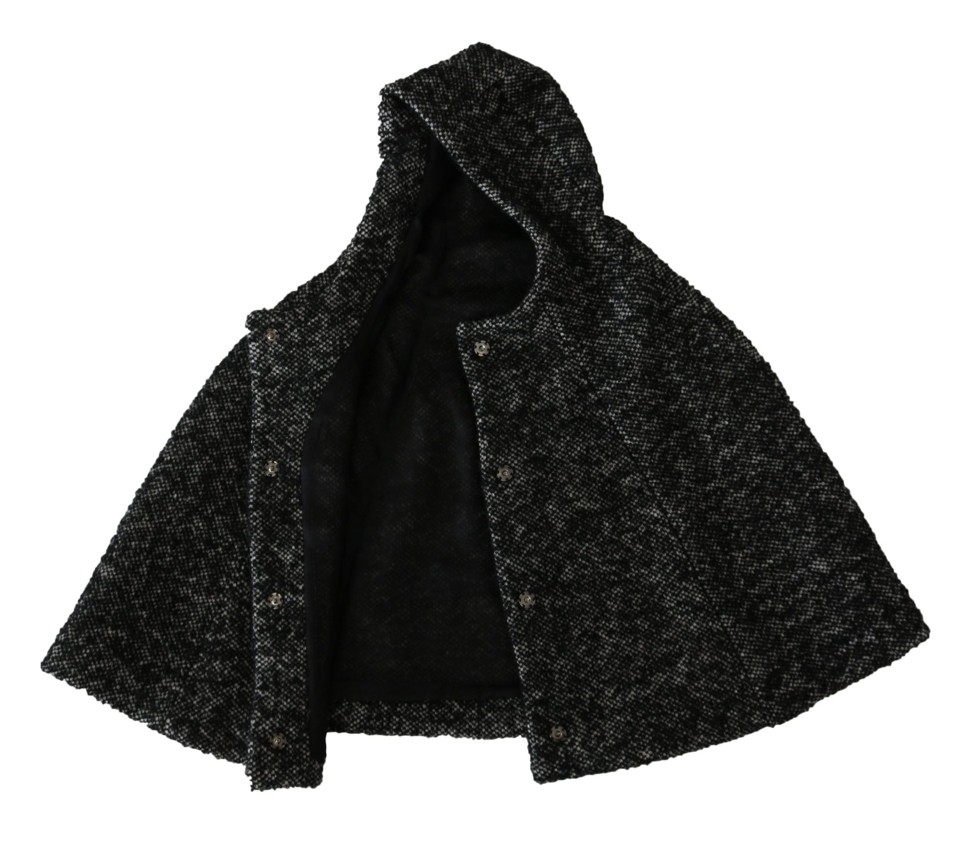 Gray Tweet Wool Kaftan Jacket Coat Top