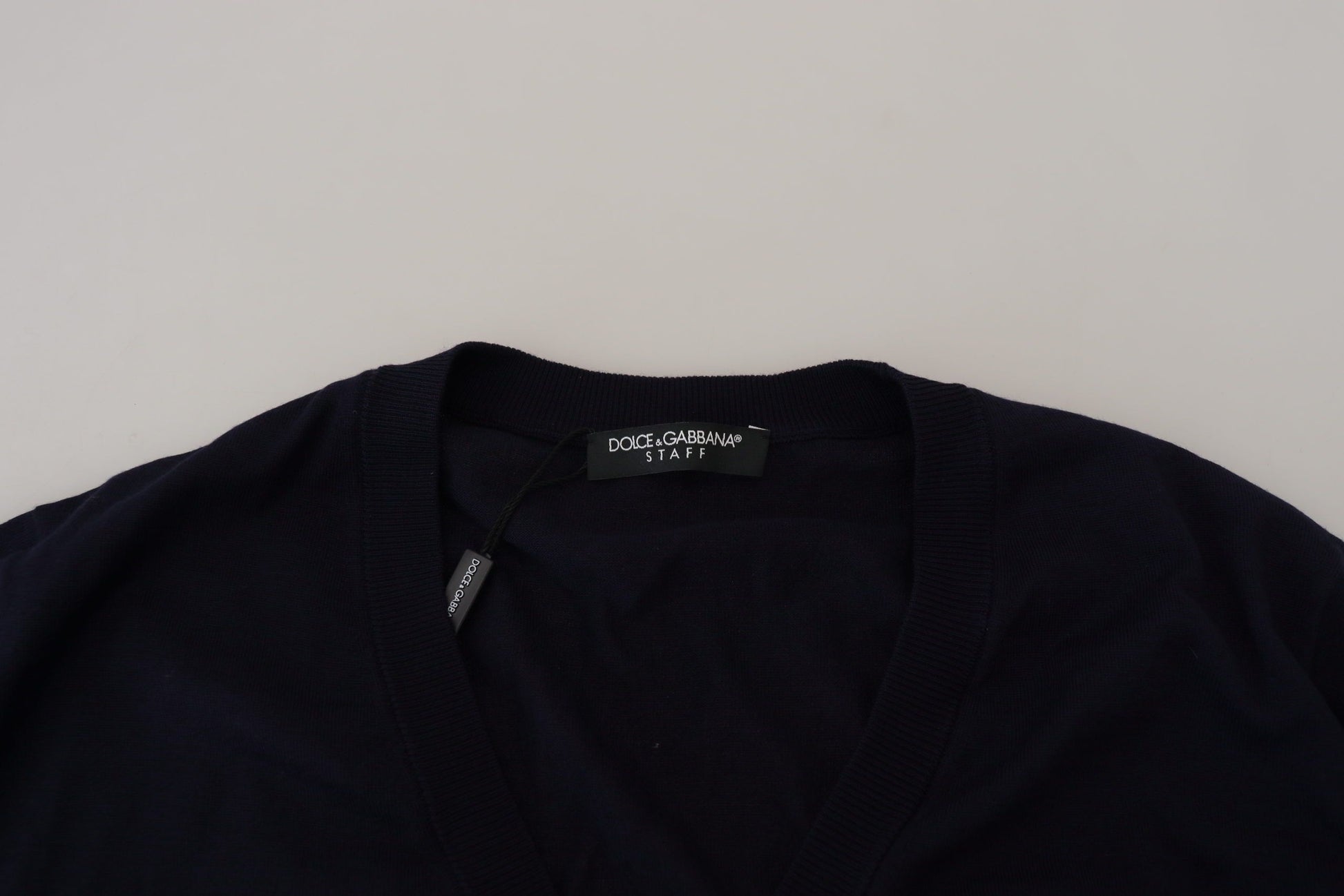 Blue Wool STAFF Down Cardigan Sweater