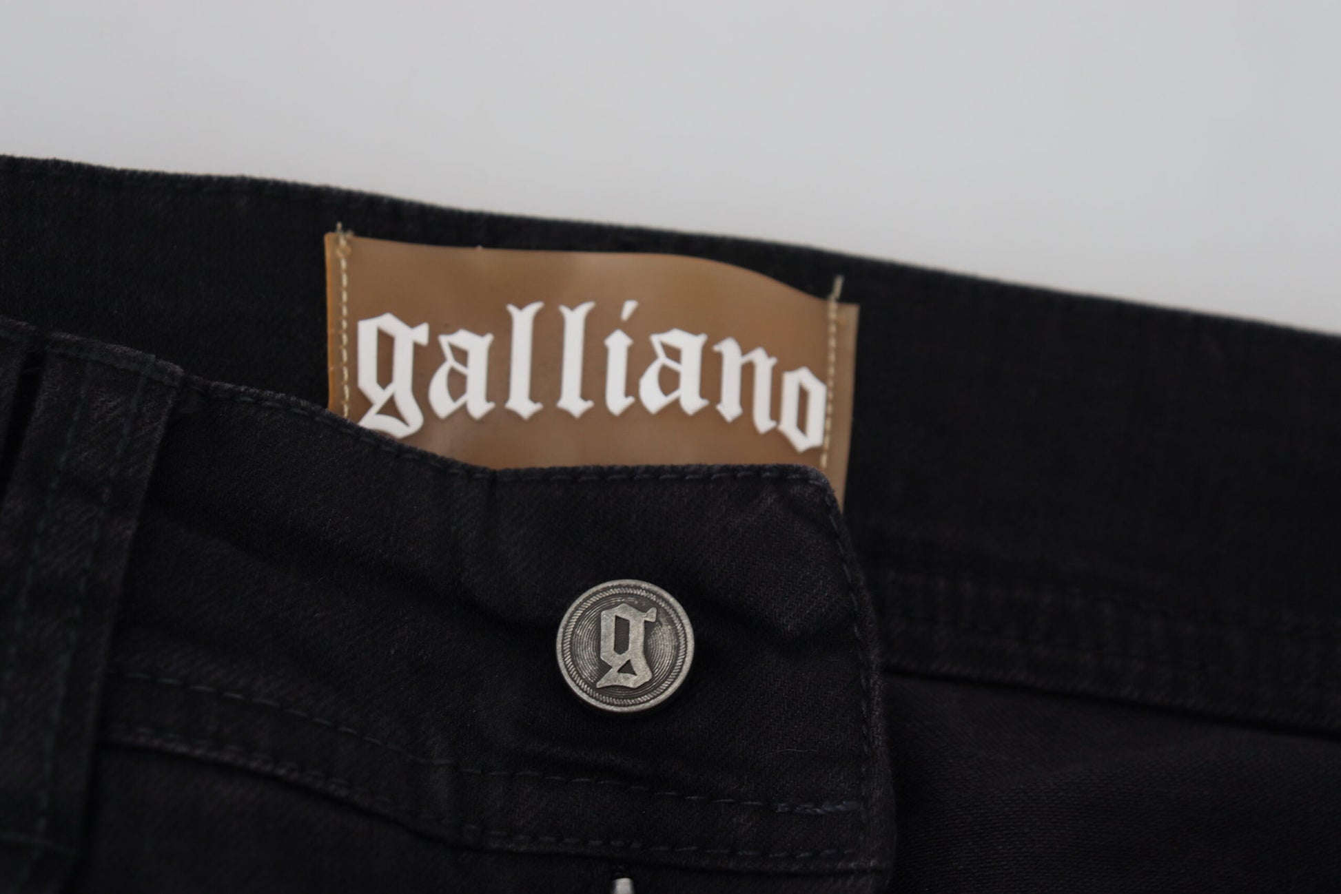 Black Cotton Mid Waist Skinny Slim Fit Denim Jeans