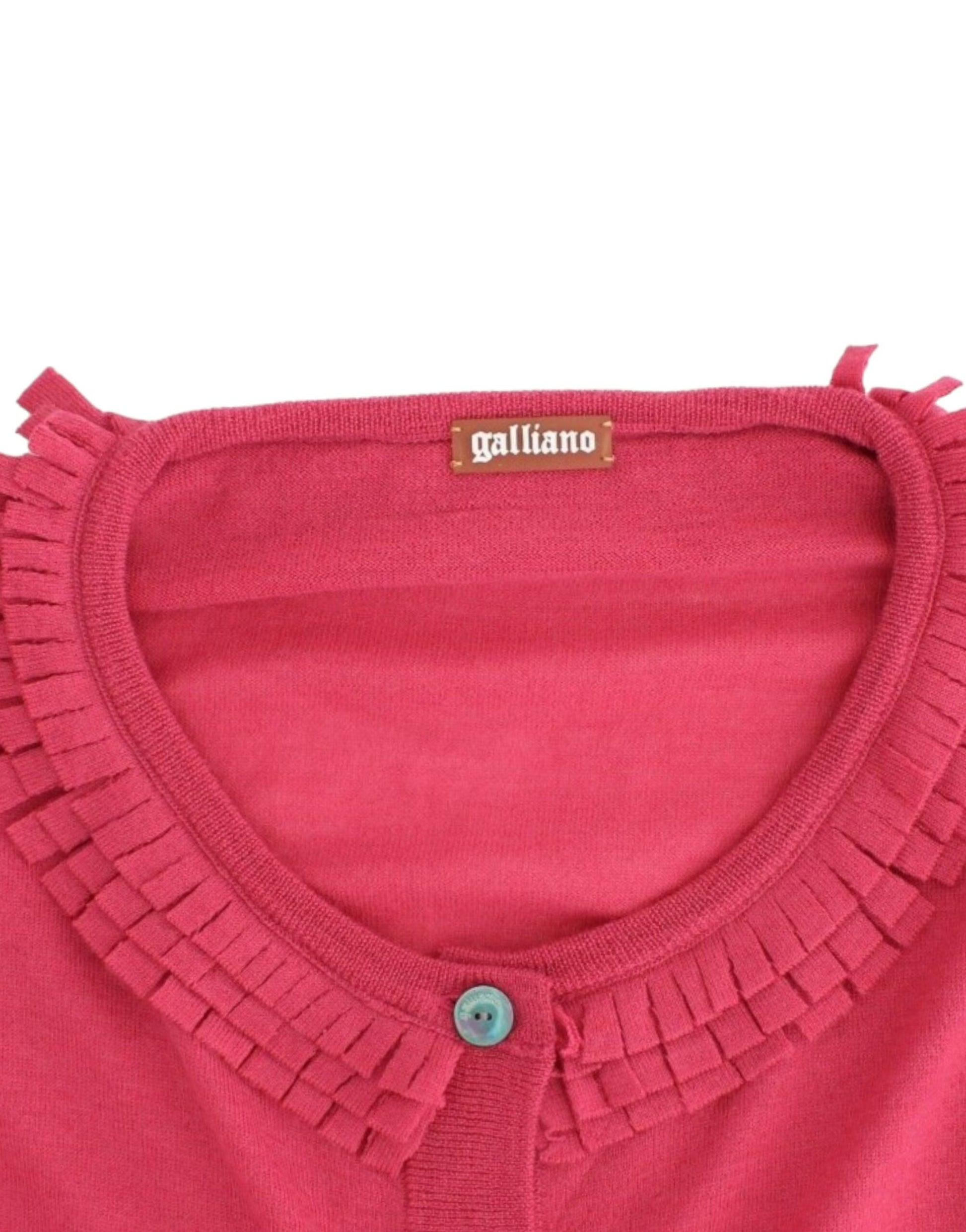 Pink wool cardigan
