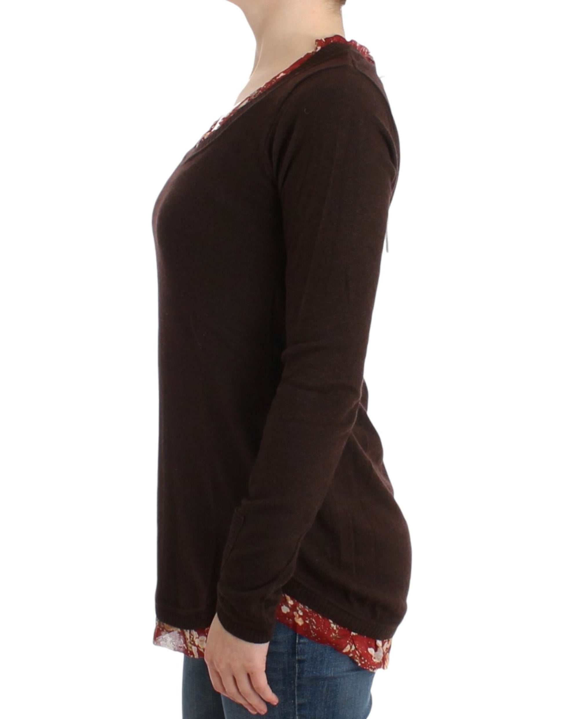 Brown crewneck sweater