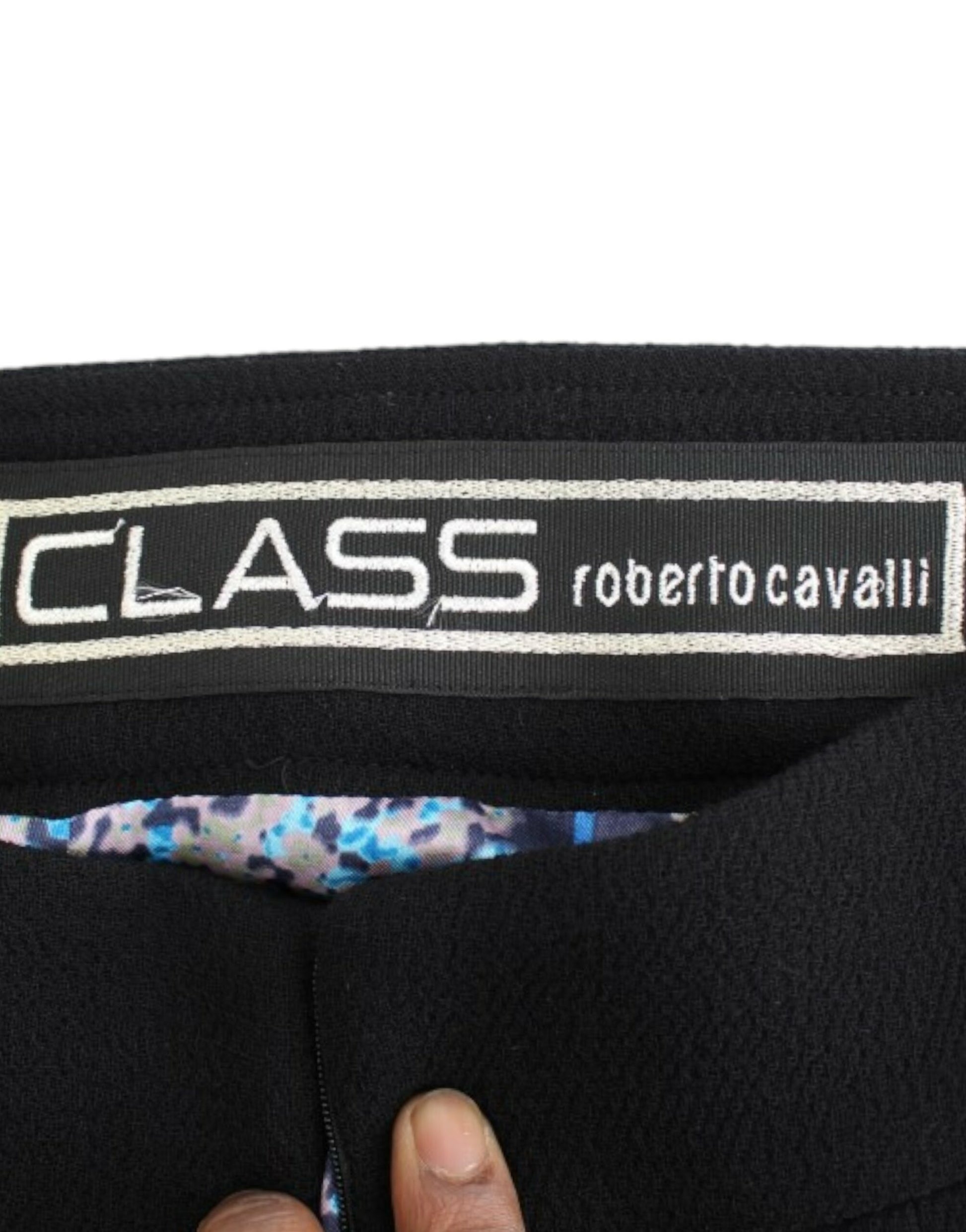Black wool pencil skirt