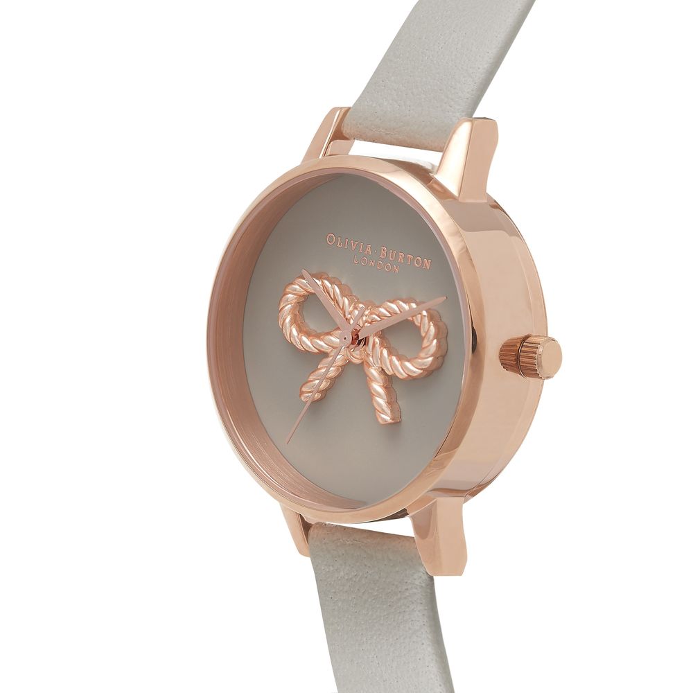 Gray Artificial Leather Dress Watch