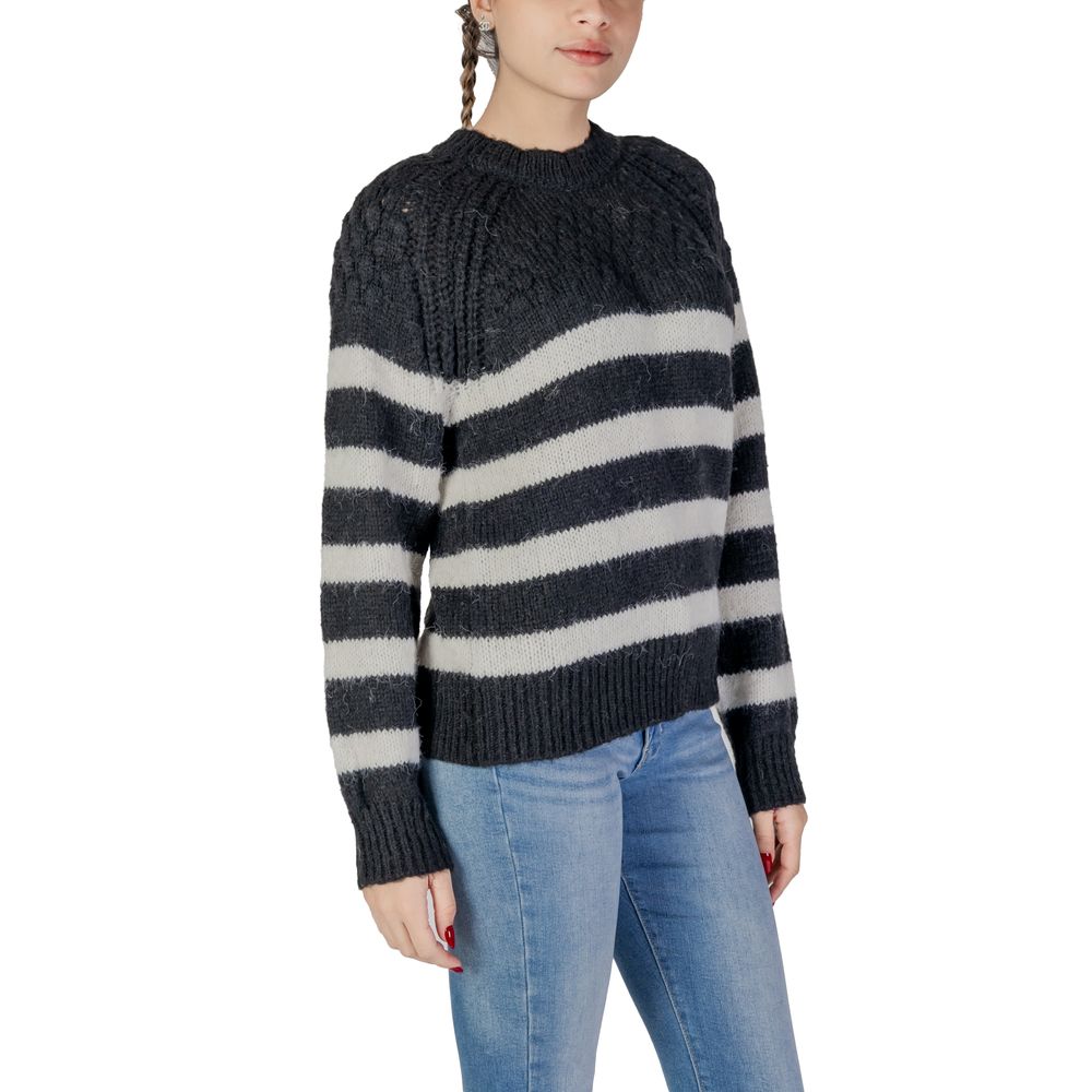 Black And White Recycled Polyester Sweatshirt