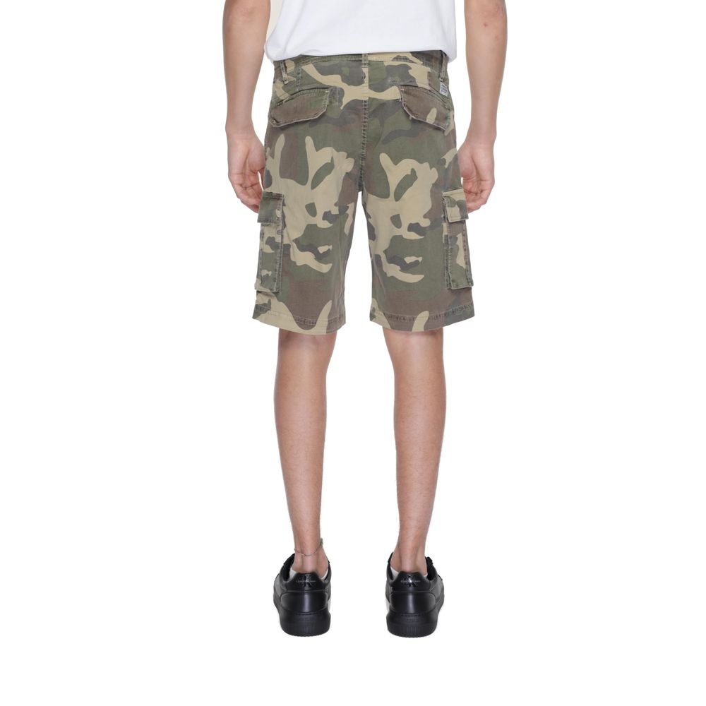 Beige Cotton Bermuda Shorts