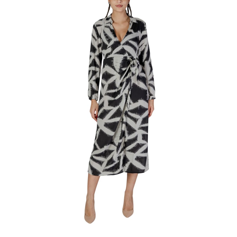 Black Recycled Polyester Long Dress