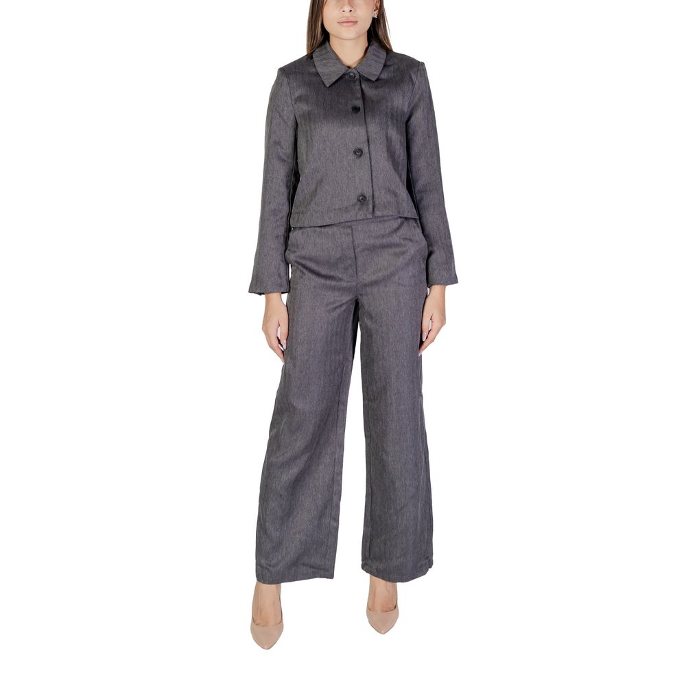 Gray Polyester Blazer