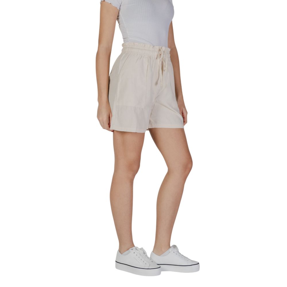 Beige Cotton Shorts
