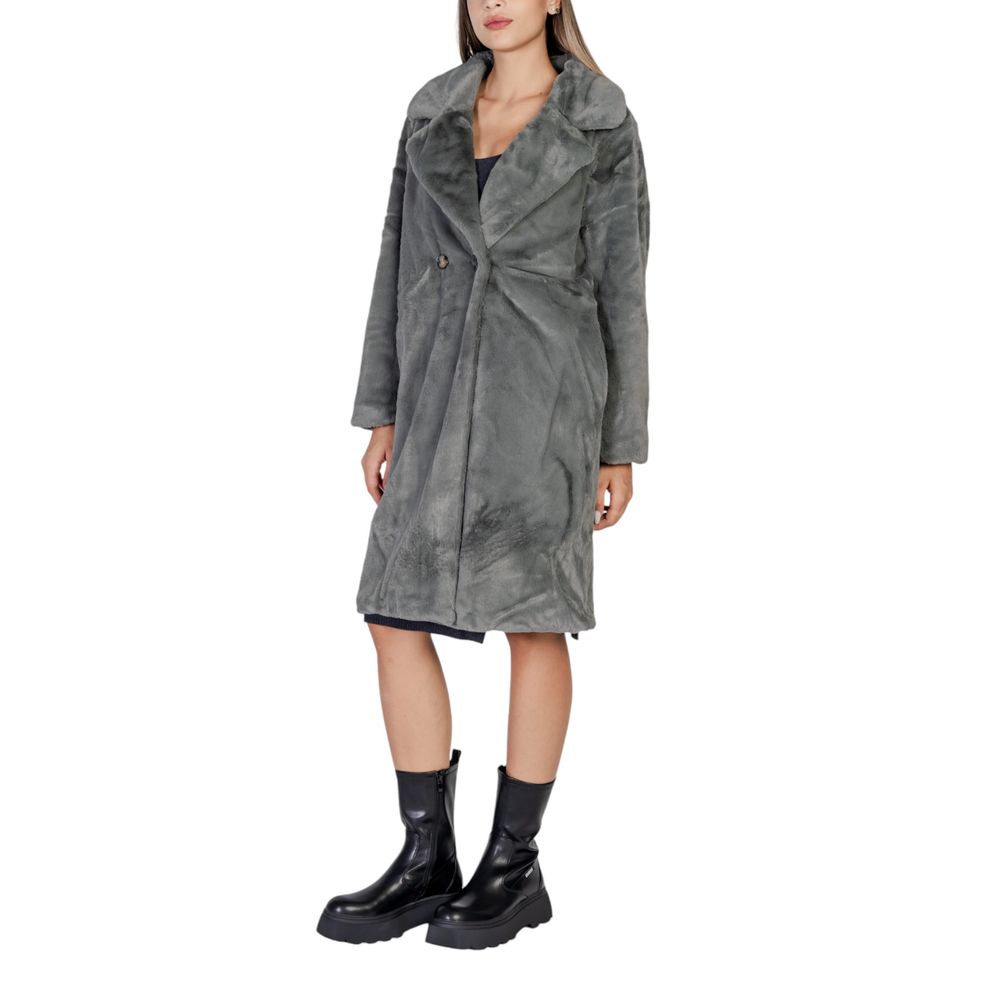 Black Polyester Coat