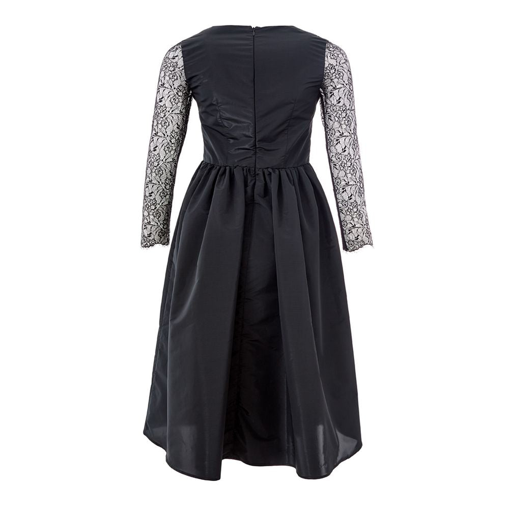 Black Polyester Cocktail Dress