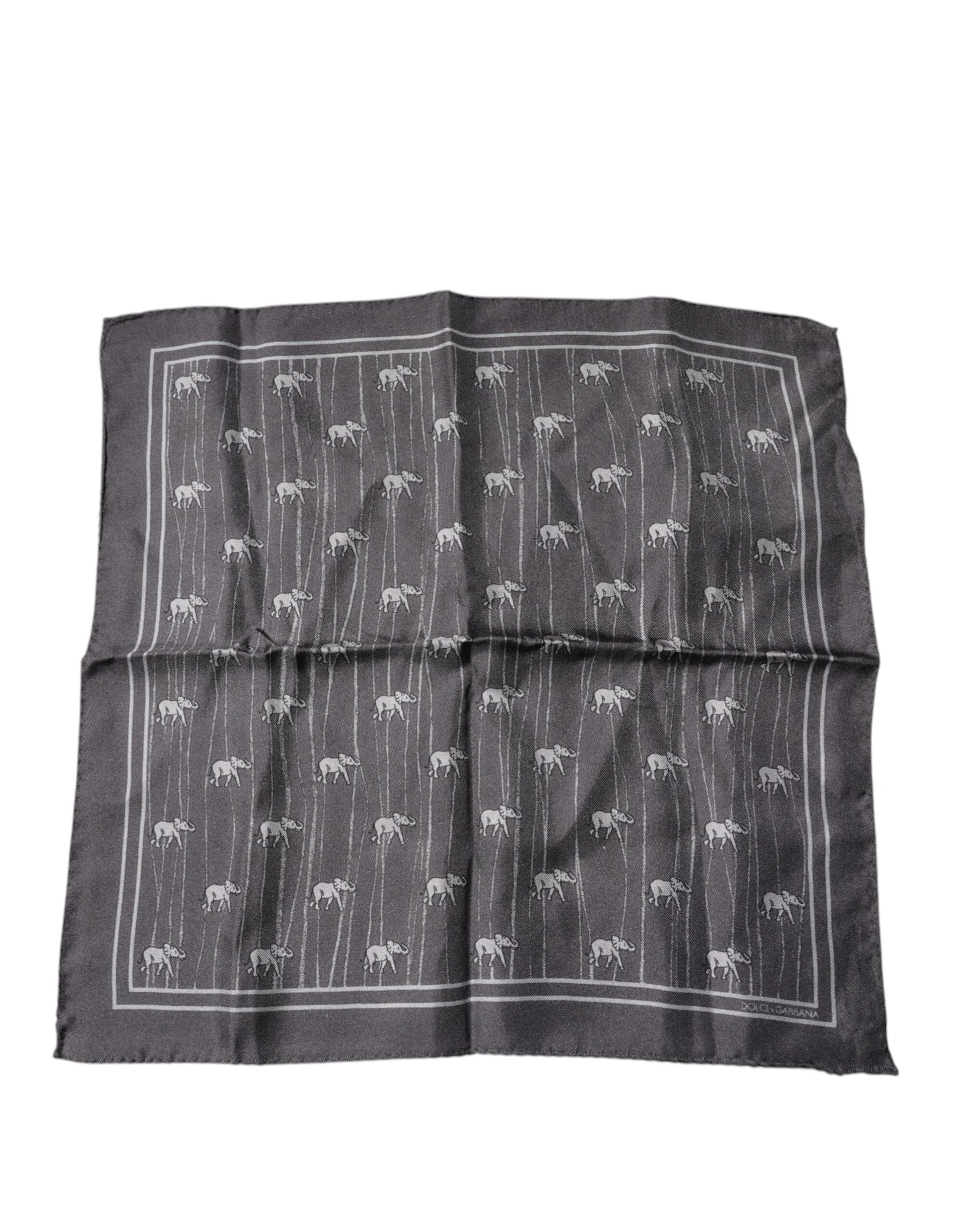 Brown Elephant Fantasy Handkerchief Scarf