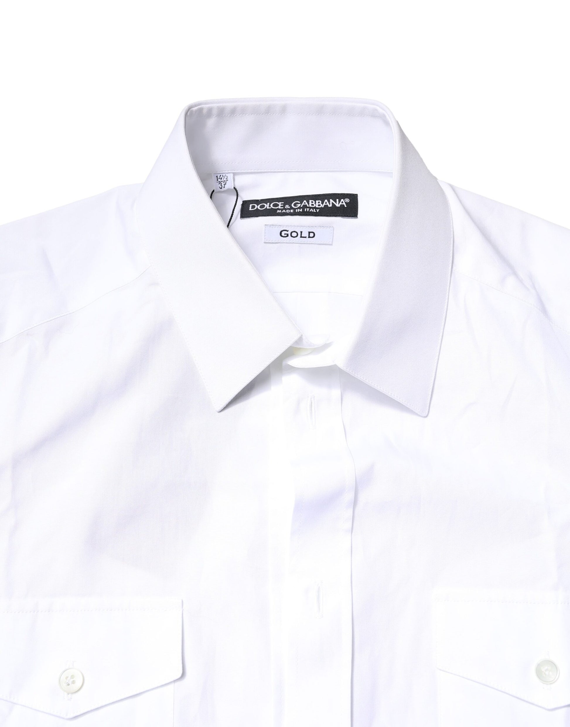 White GOLD Button Down Casual Men Polo Shirt