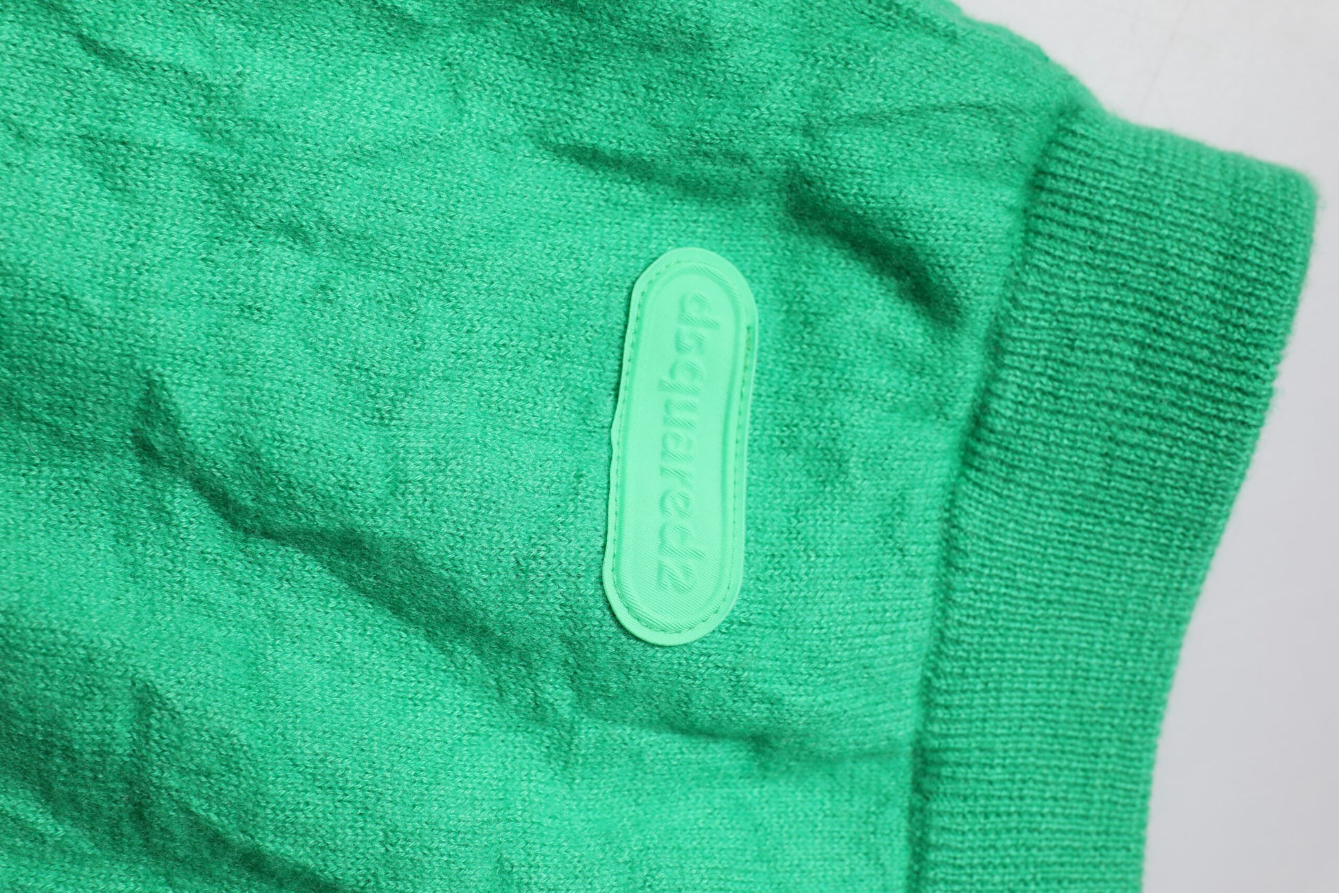 Green Cotton Elastic Waist Men Casual Pants