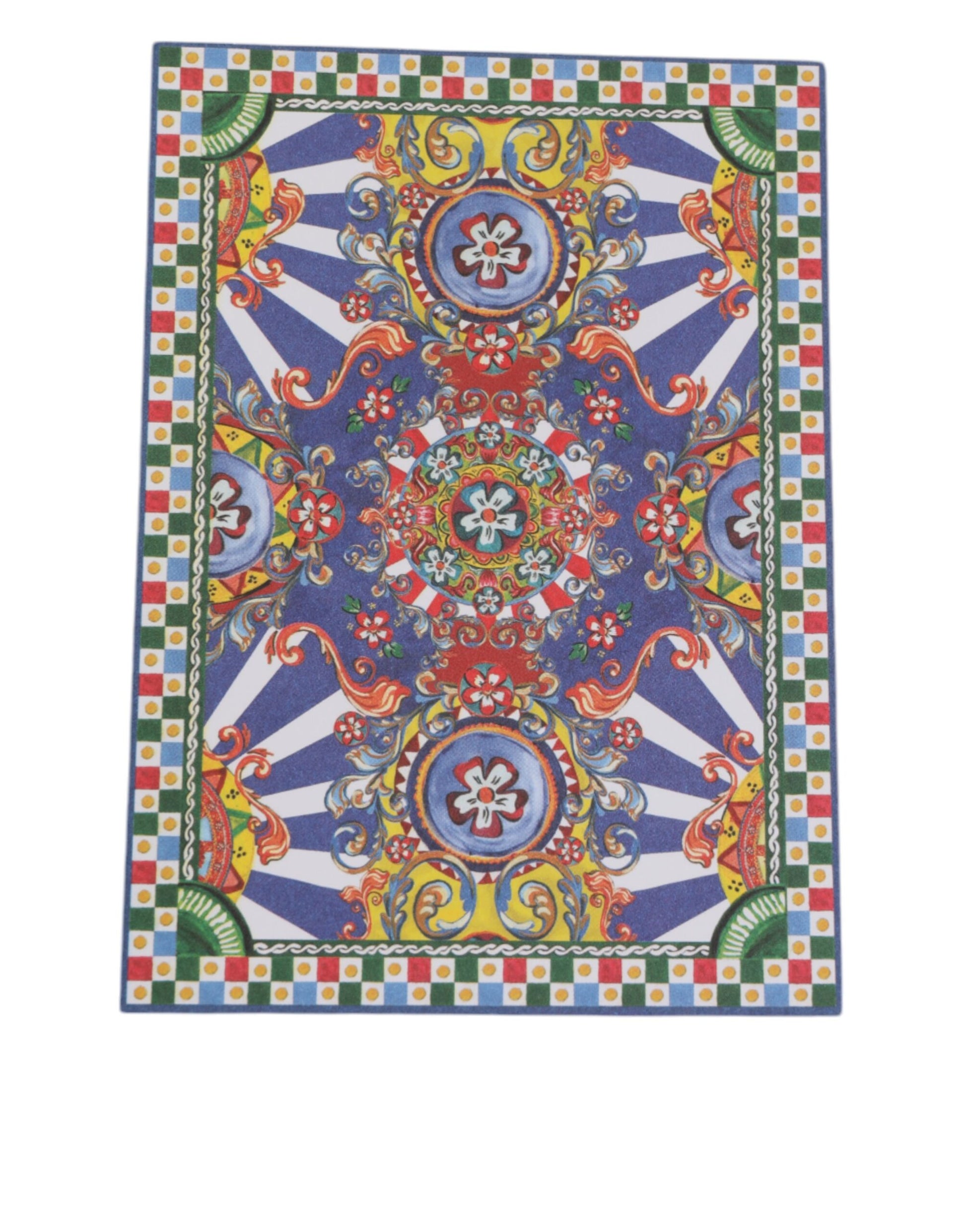 Multicolor Carretto Siciliano Envelope Post Card Holder