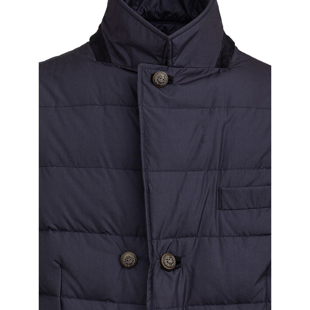 Blue Polyester Coat