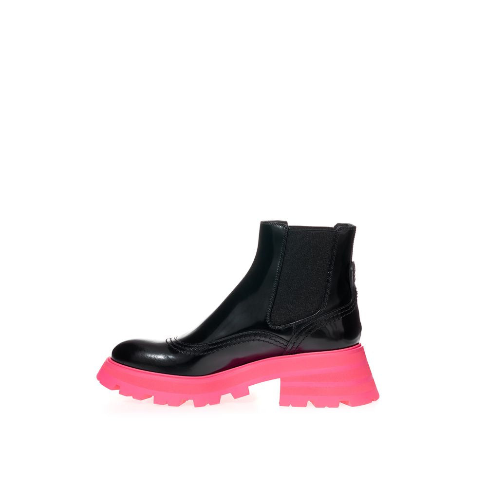Black Leather Chelsea Boots