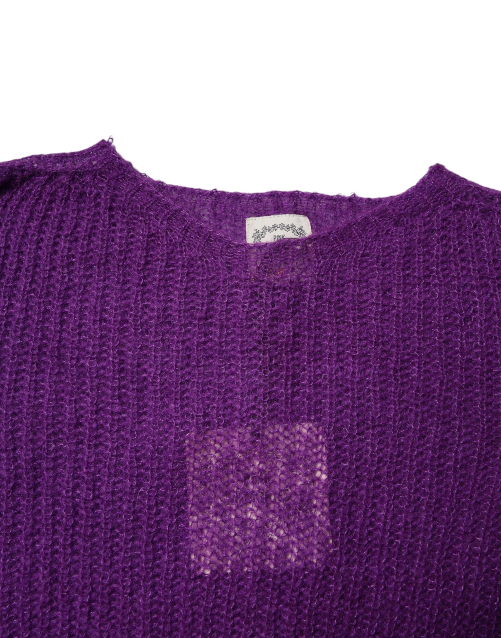 Violet Knitted Long Sleeves Round Neck Sweater