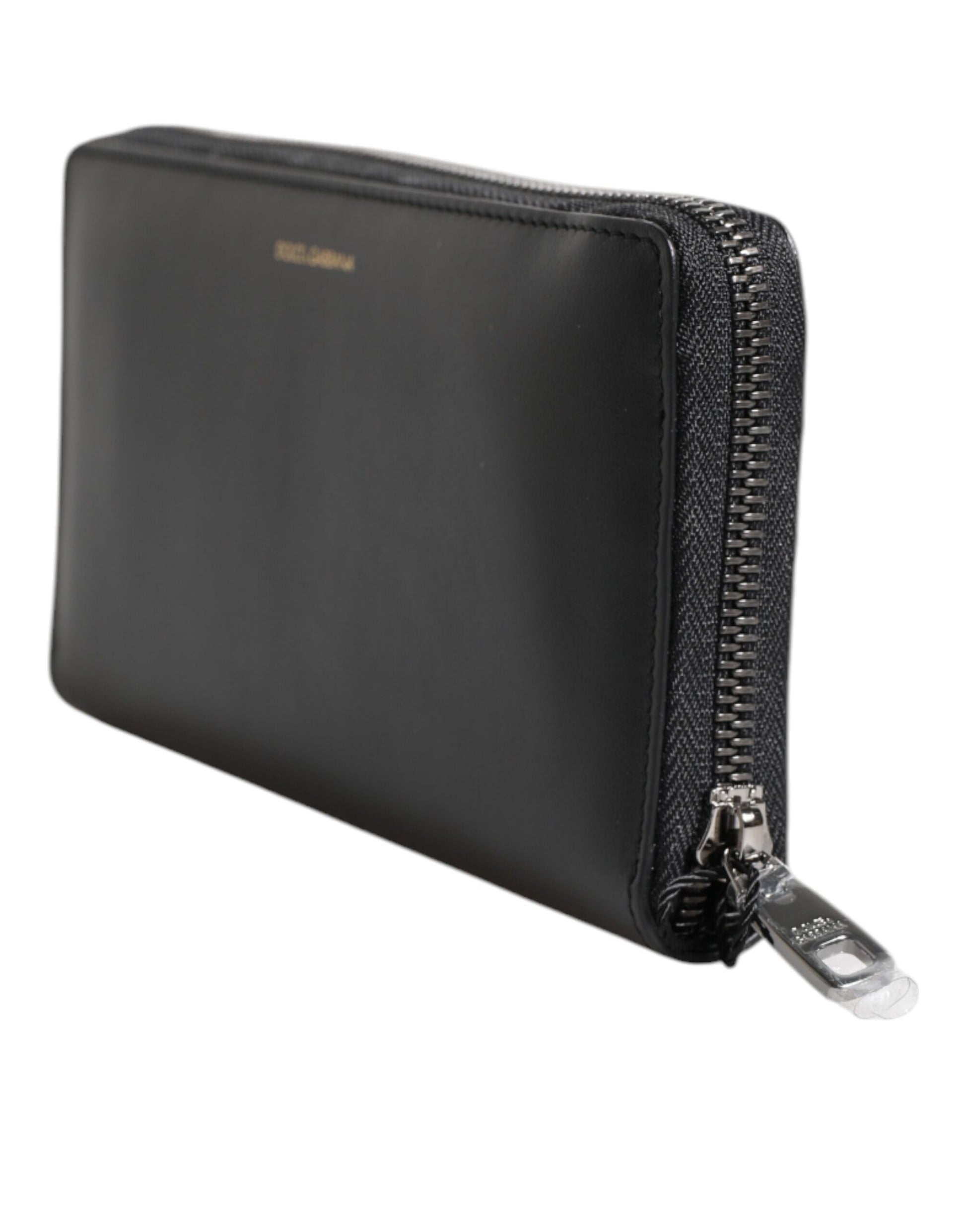 Black Blue Exotic Leather Embossed Continental Wallet