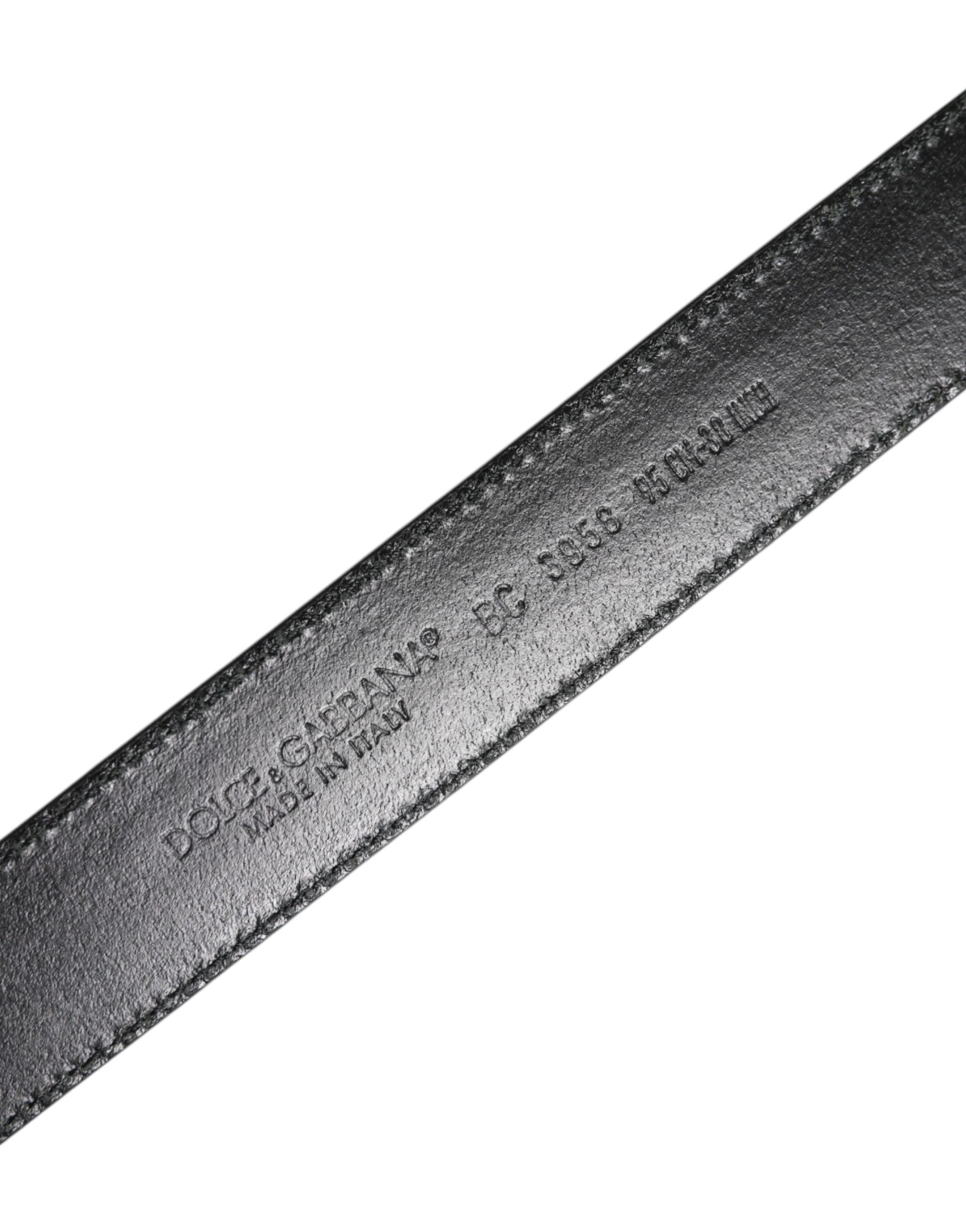 Black Brown Leather Classic Metal Buckle Belt