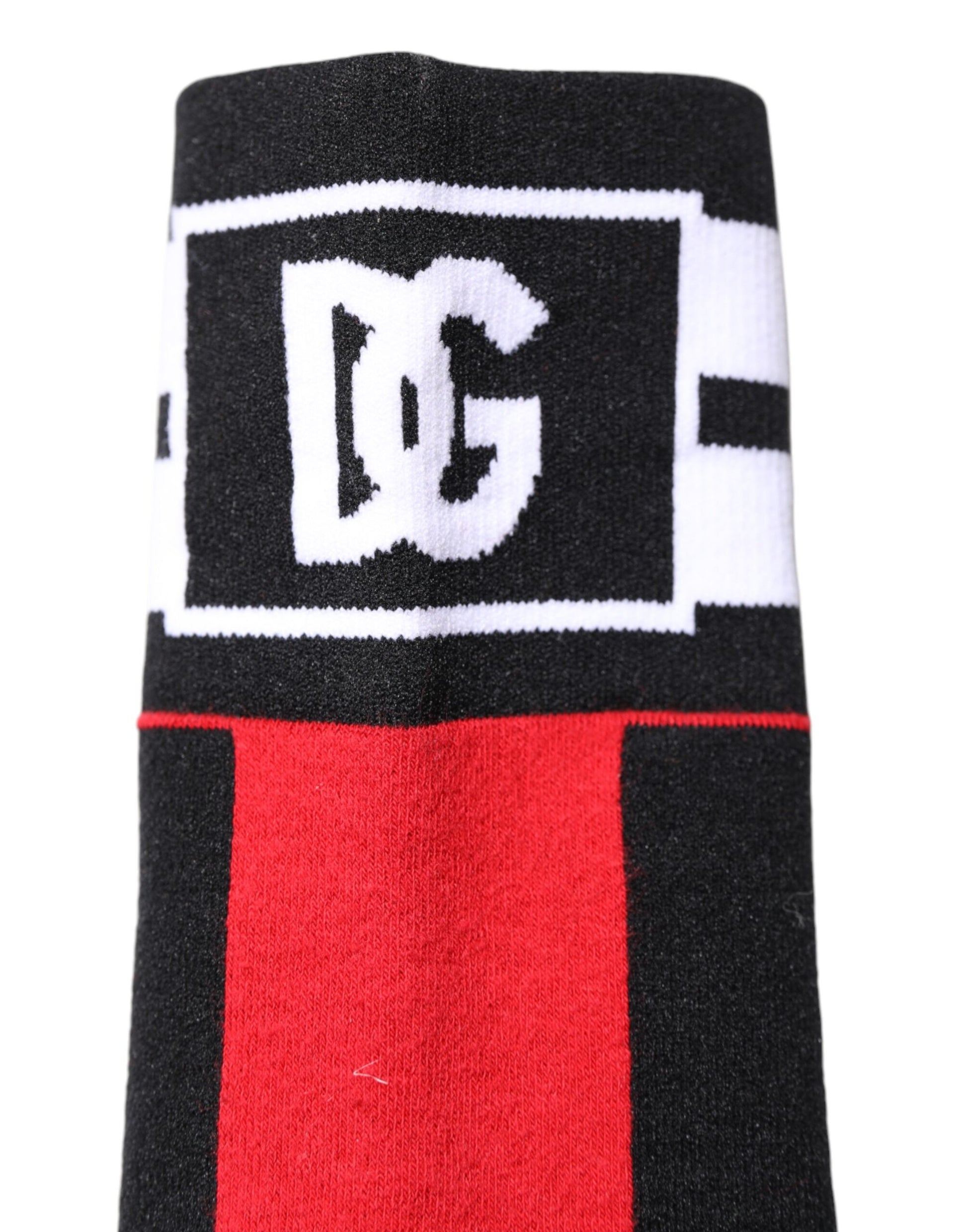 Red Cotton Stretch Printed Socks