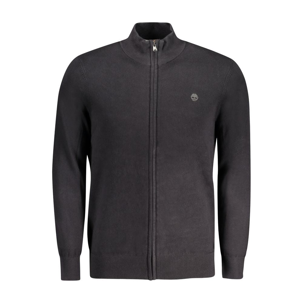 Black Organic Cotton Men Cardigan