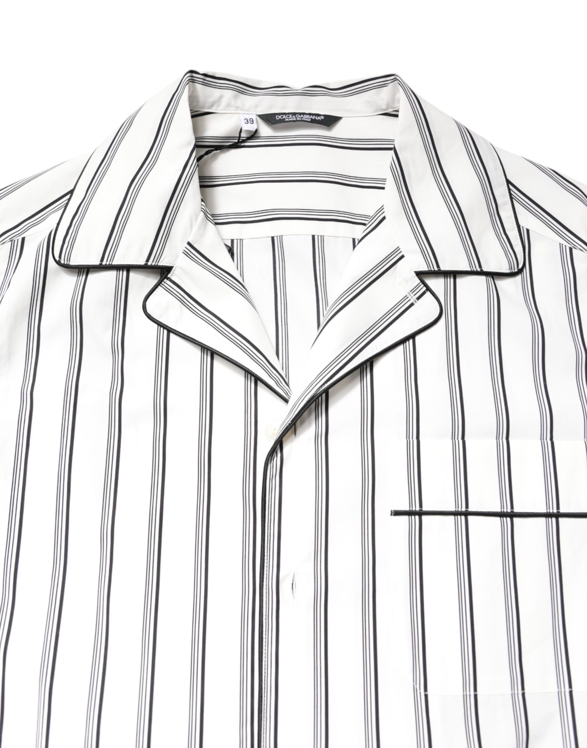 White Stripes Lounge Pajama Sleepwear Shirt