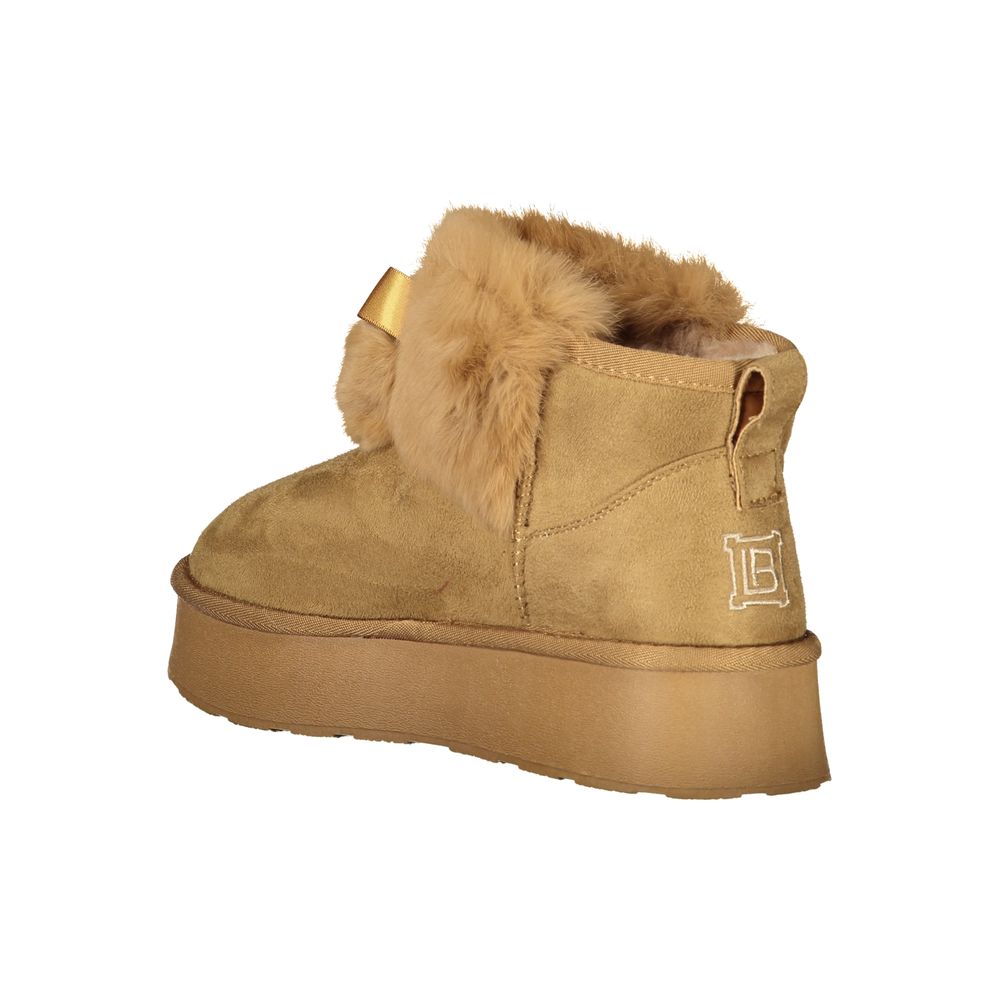 Marrone Polyester Women Stivaletto