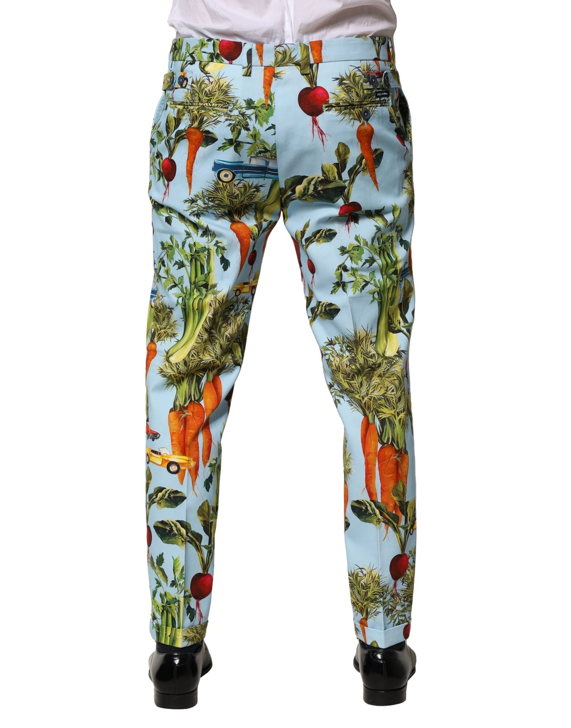 Multicolor Cotton Tapered Men Pants