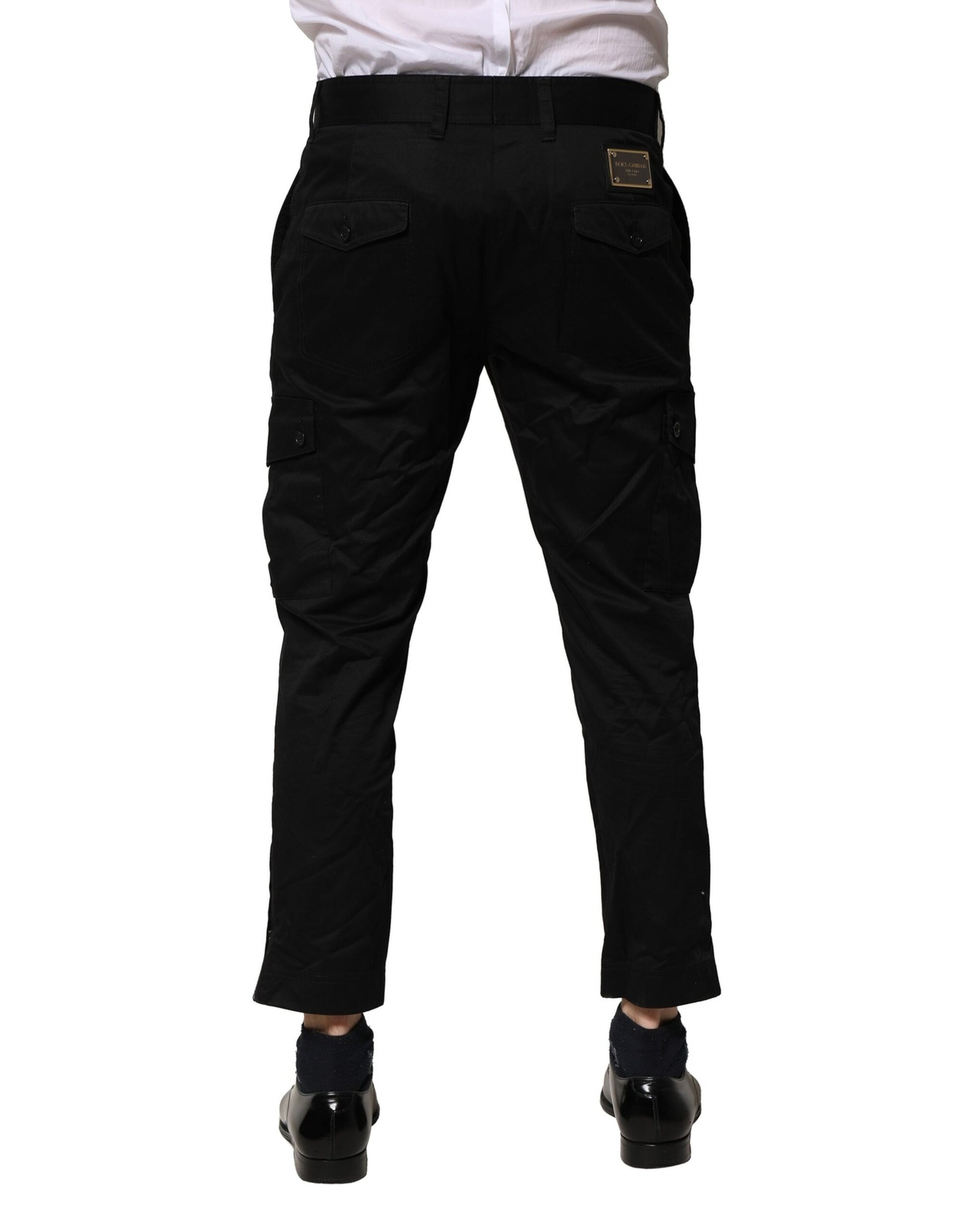 Black Cotton Dress Slim Formal Pants