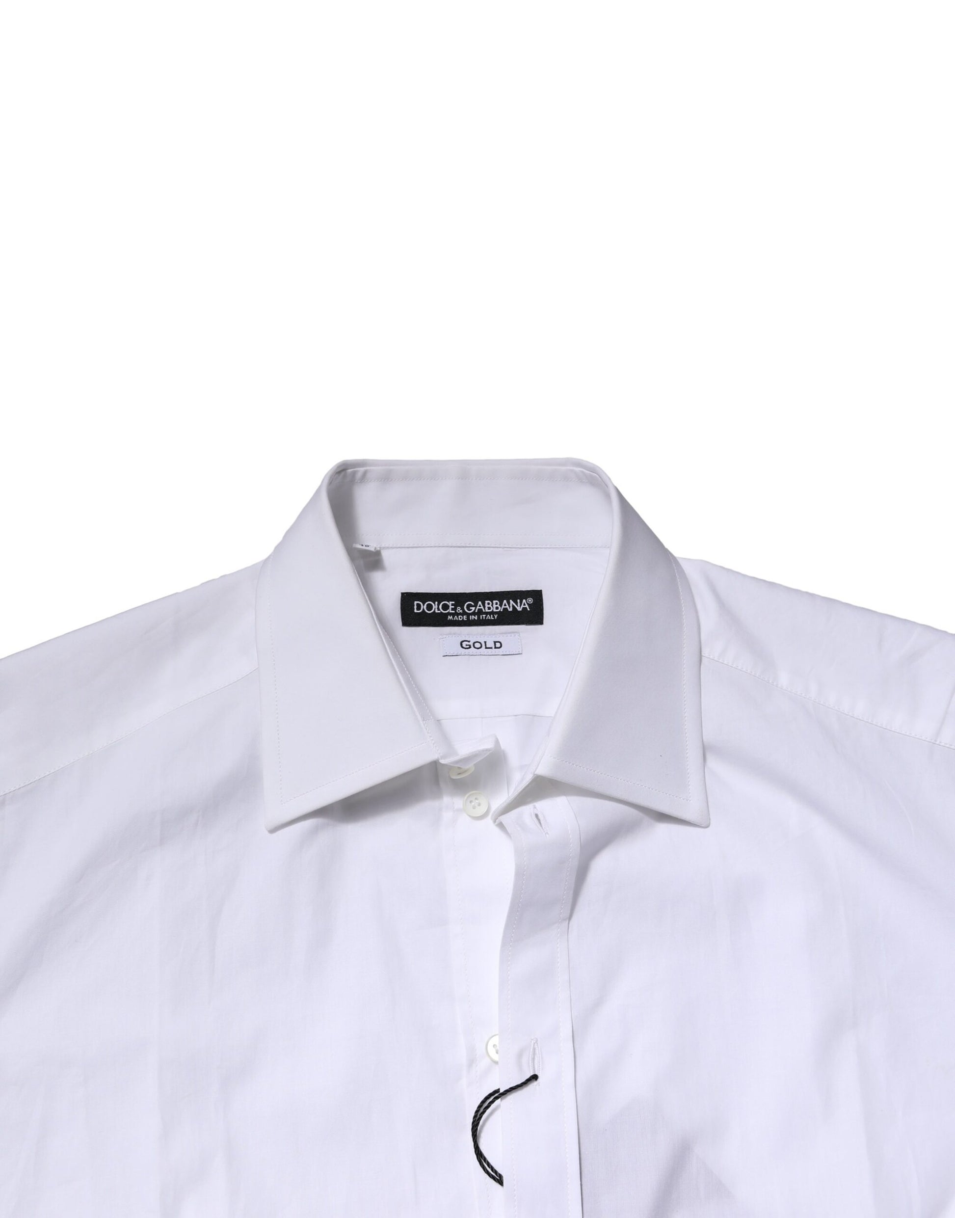 White Cotton Long Sleeves GOLD Formal Shirt