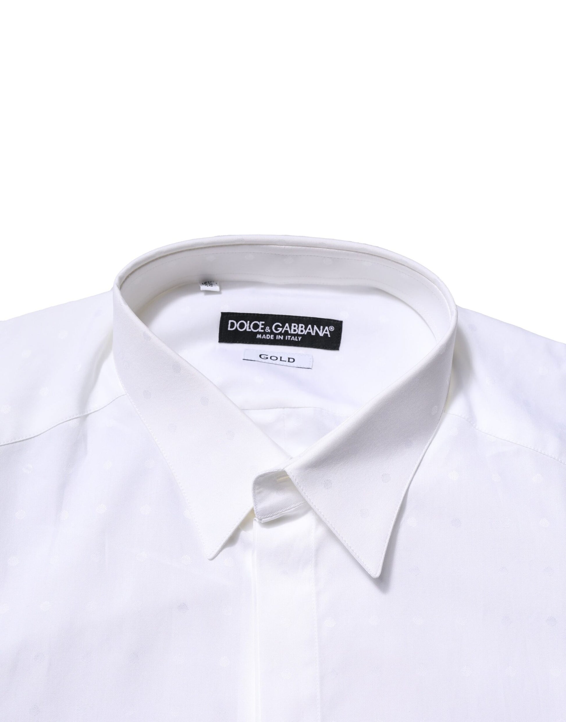White Cotton GOLD Long Sleeves Formal Shirt