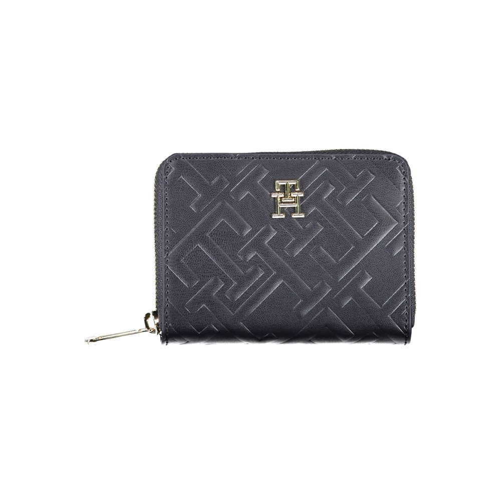 Blue Polyurethane Women Wallet