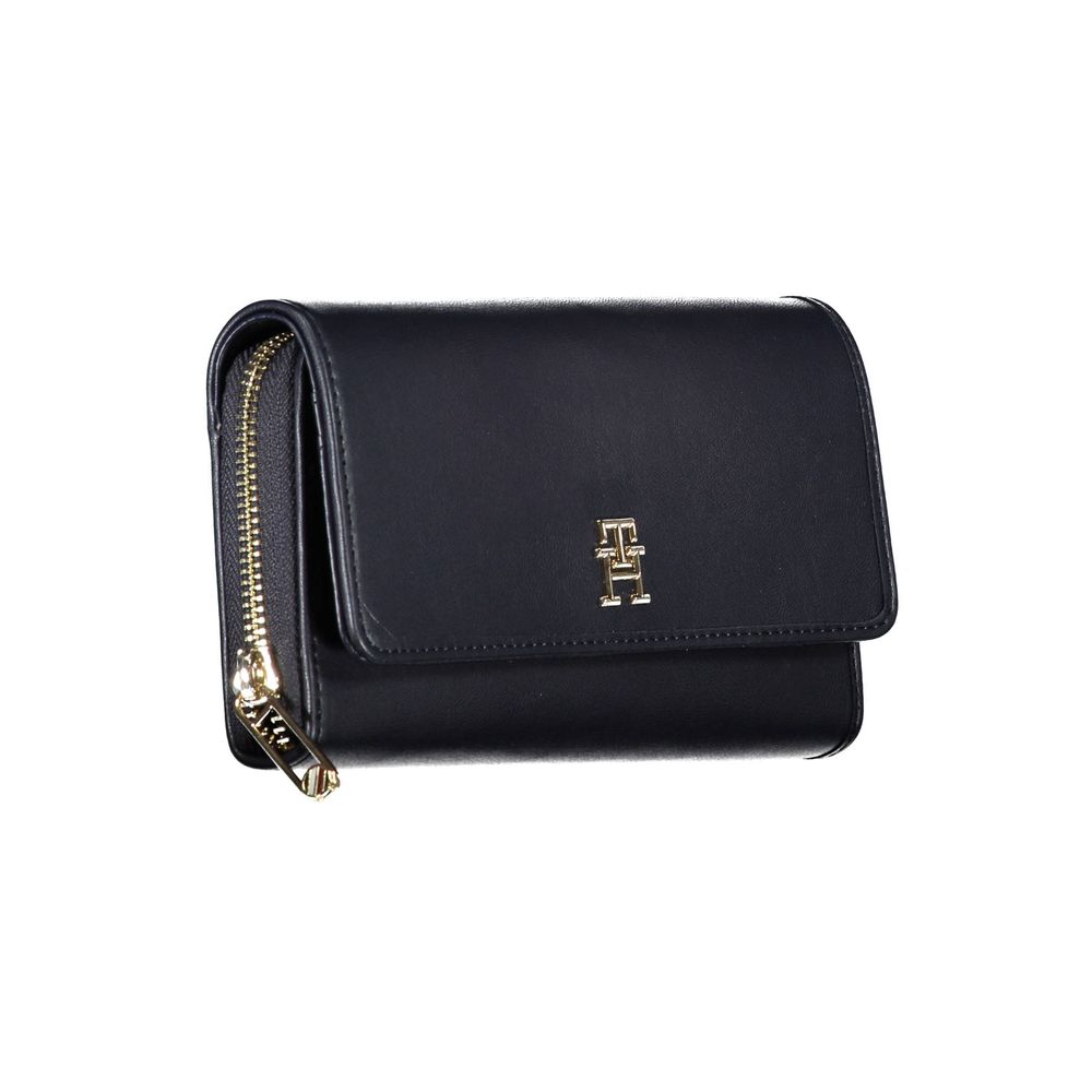 Blue Polyurethane Women Wallet