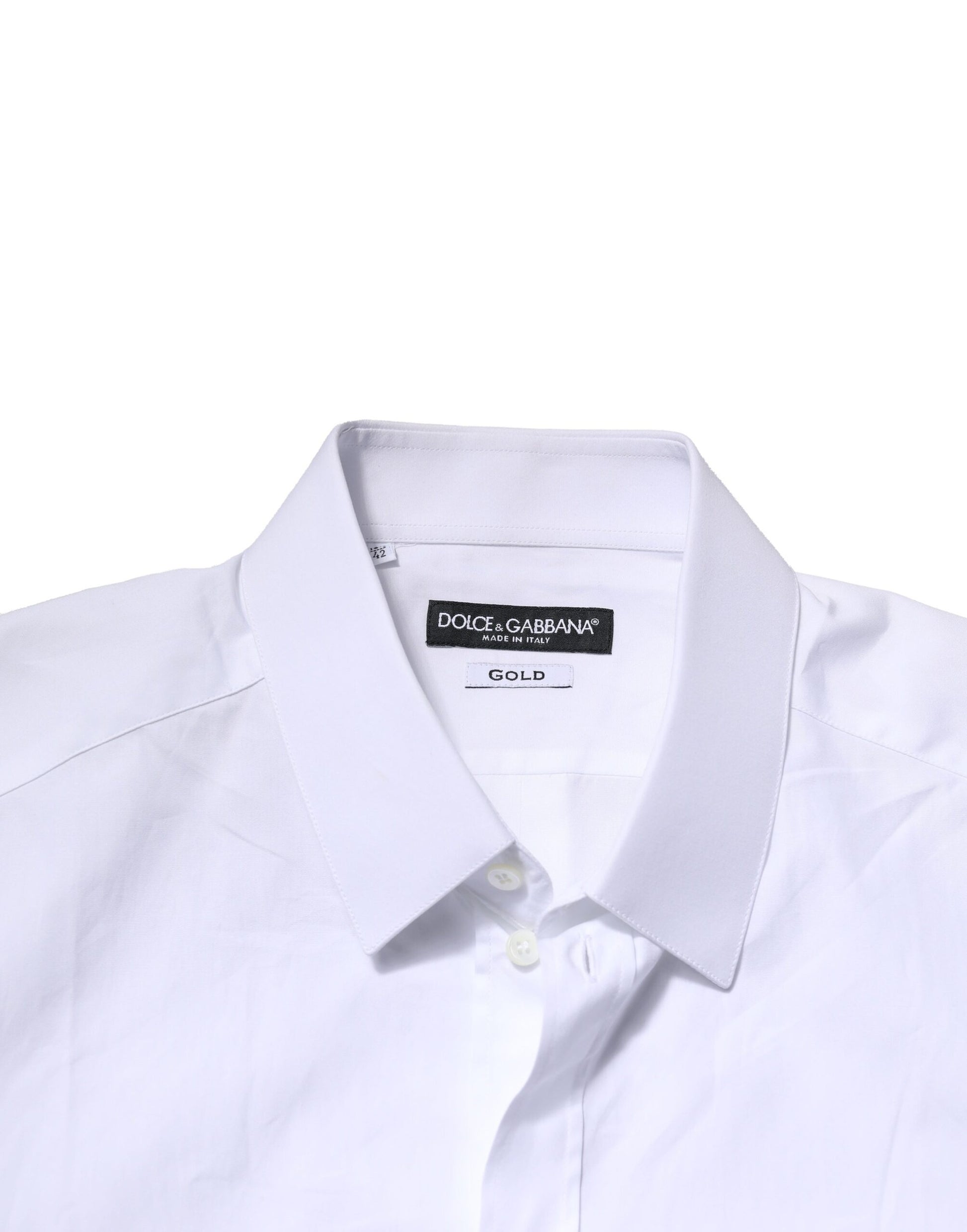 White Cotton GOLD Long Sleeves Formal Shirt